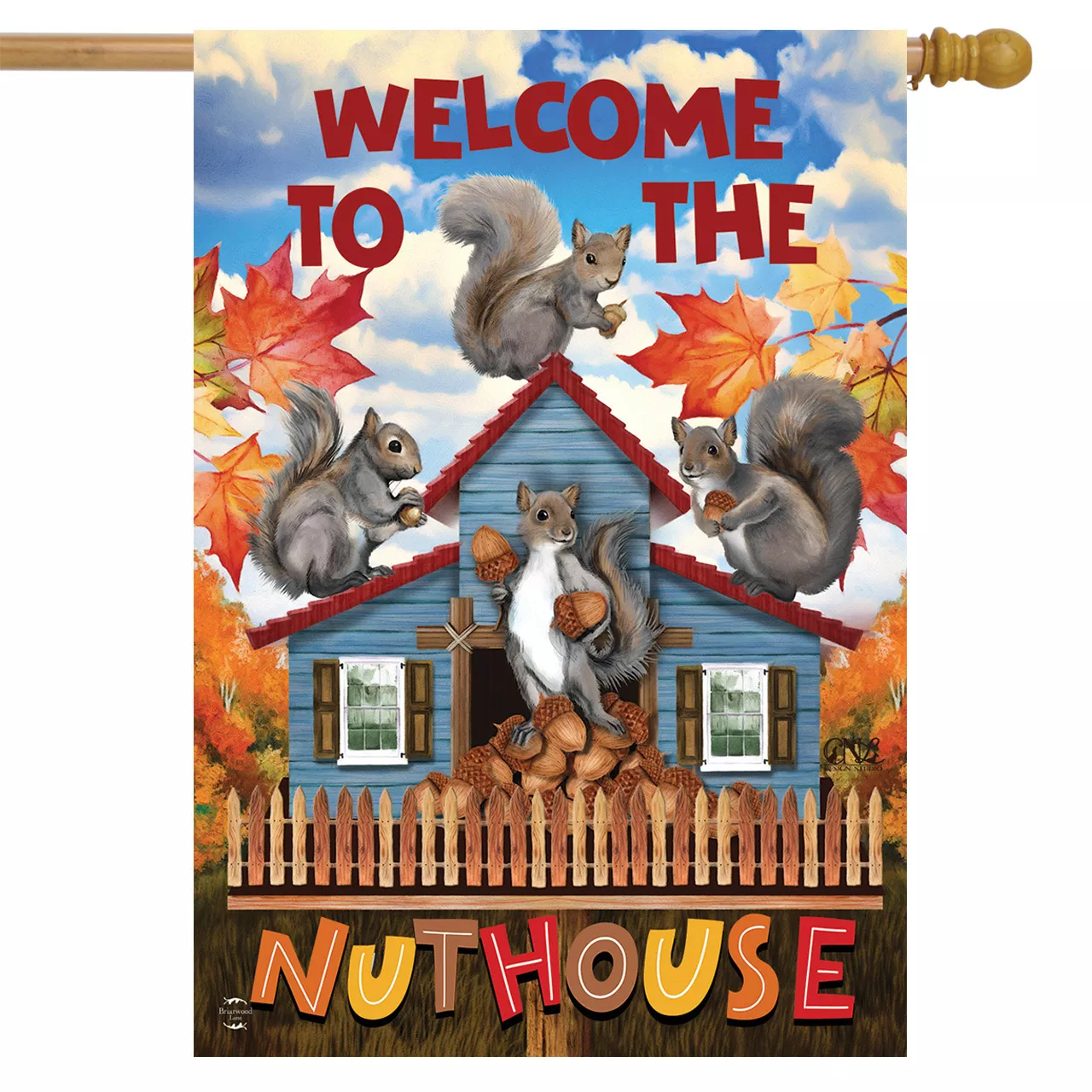 Briarwood Lane Nuthouse House Flag #H01343