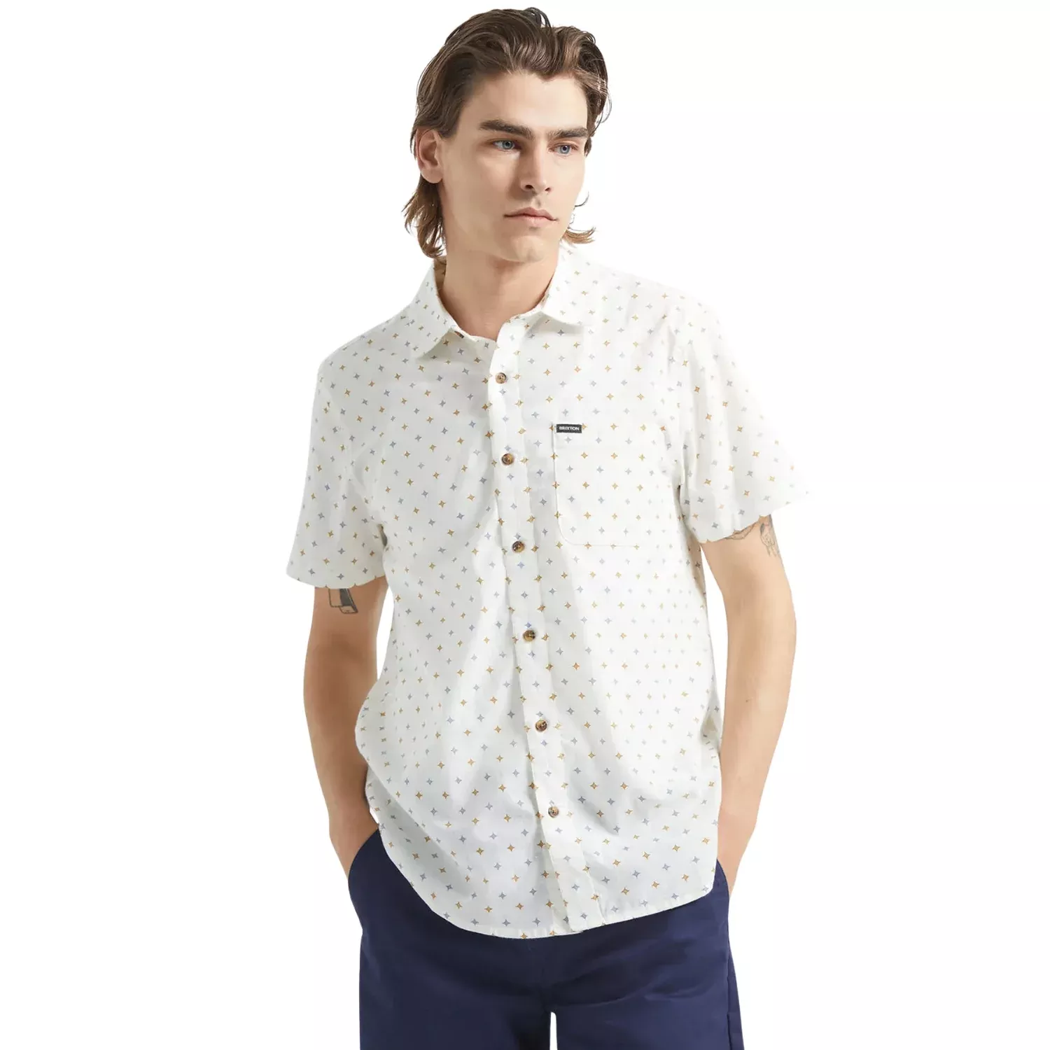 Brixton Men’s Charter Print Short Sleeve Shirt