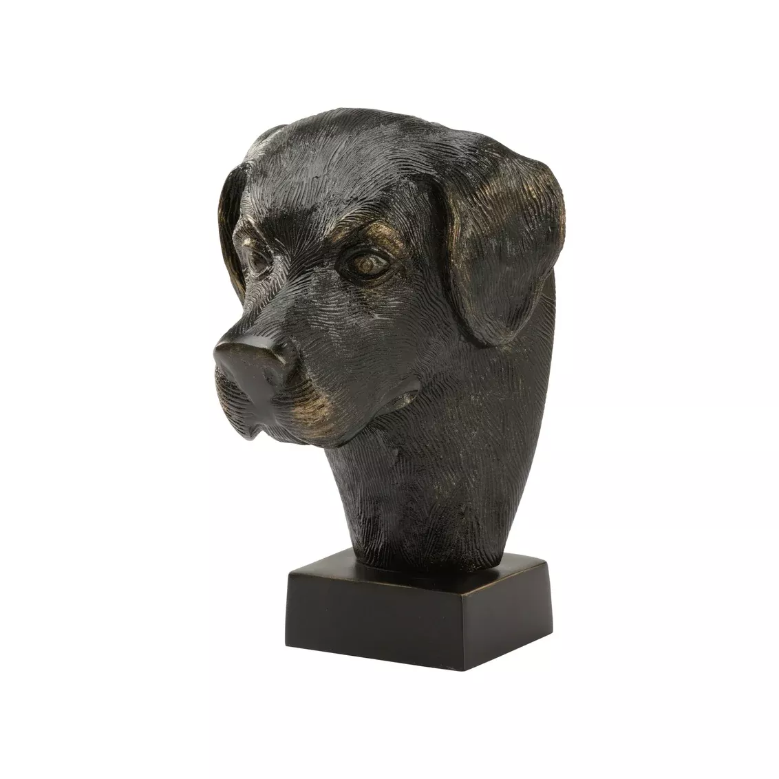 Bronze Lab Head Sculpture