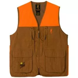 Browning Men's Upland Vest with Blaze Trim - Tan - XL