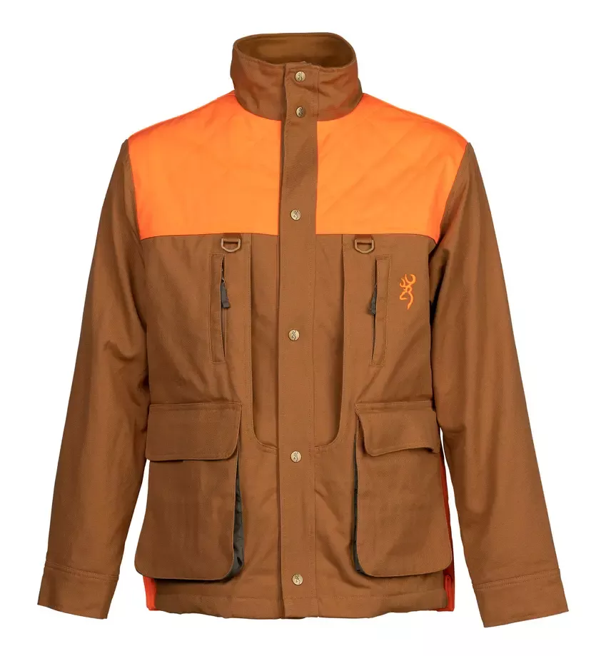 Browning Upland Jacket — Heavy-Duty Canvas Hunting Coat with Blaze Orange