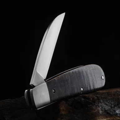 Bruce Barnett Swayback Black Mulga Custom Knife