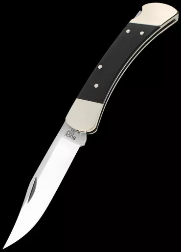 Buck 110 Slim Heritage Elite Ebony Nickel Silver Folding Knife