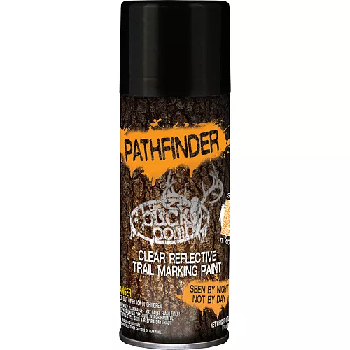 The Buck Bomb Pathfinder Clear Reflective Trail Marking Paint