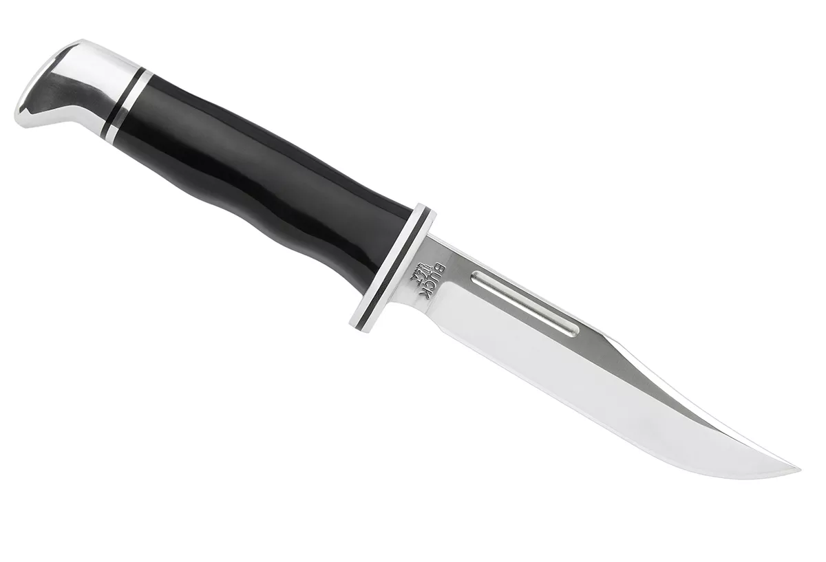 Buck Knives 117 Brahma Small Special, Black Phenolic Handle, 4.5″ Fixed Blade Knife W/ Sheath 117BKS “Mini 119”