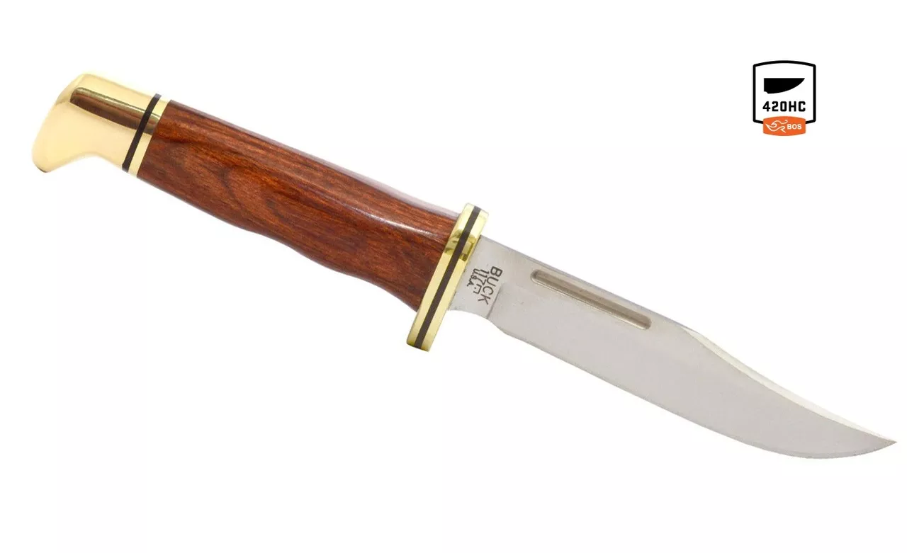 Buck Knives 117 Small Special Cocobolo Dymondwood Fixed Blade Knife W/ Sheath 117CCSSH “Mini 119”