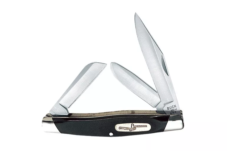 Buck Knives 301 Stockman Black Handle Folding Pocket Knife 301BKS(Out of Production)