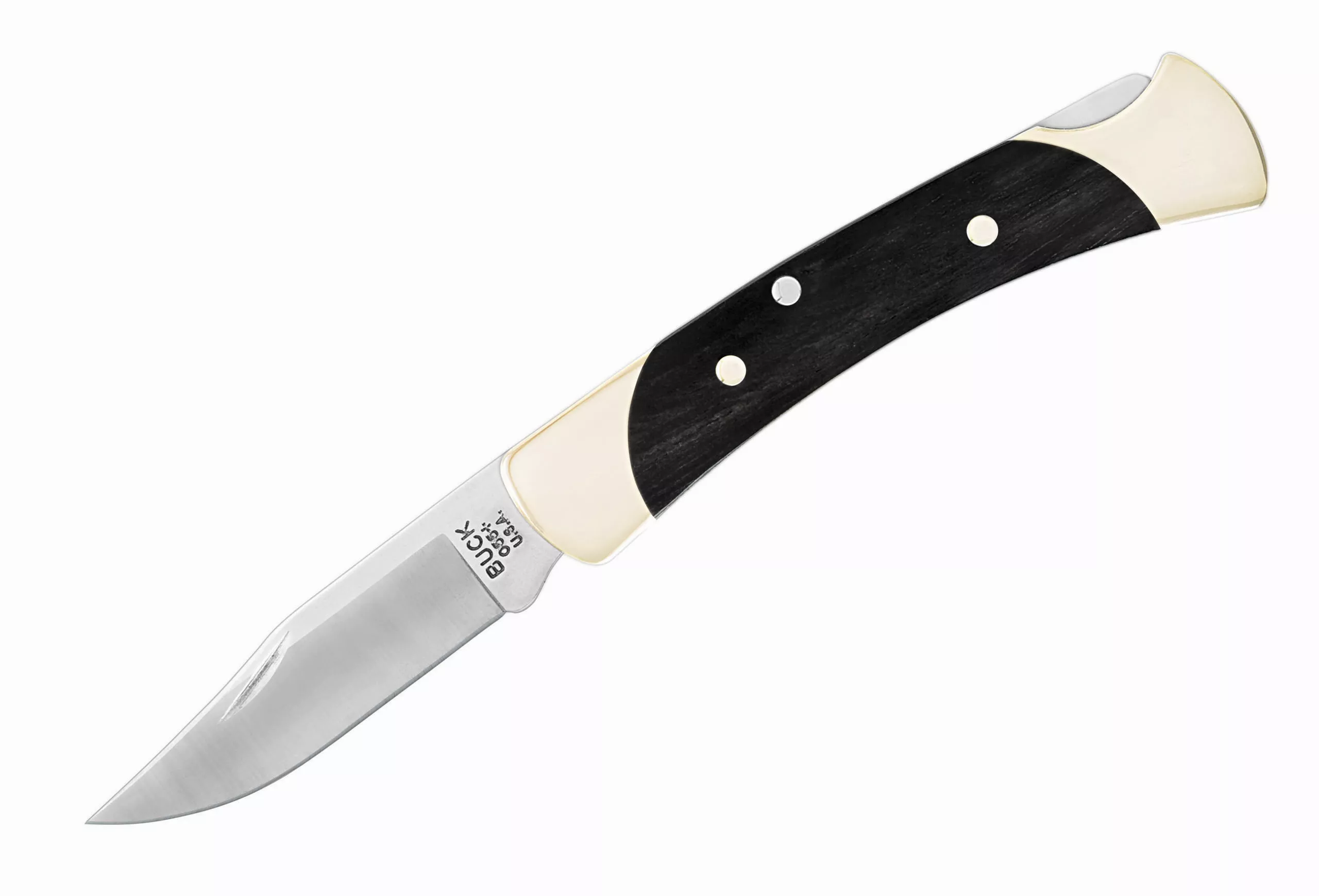Buck Knives The 55 Mini Folding Hunter Genuine Ebony Pocket Knife 0055BRS