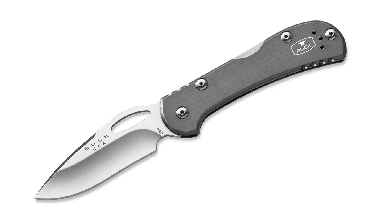 Buck Knives 726 Mini Spitfire Gray Folding Knife W/ Clip 726GYS