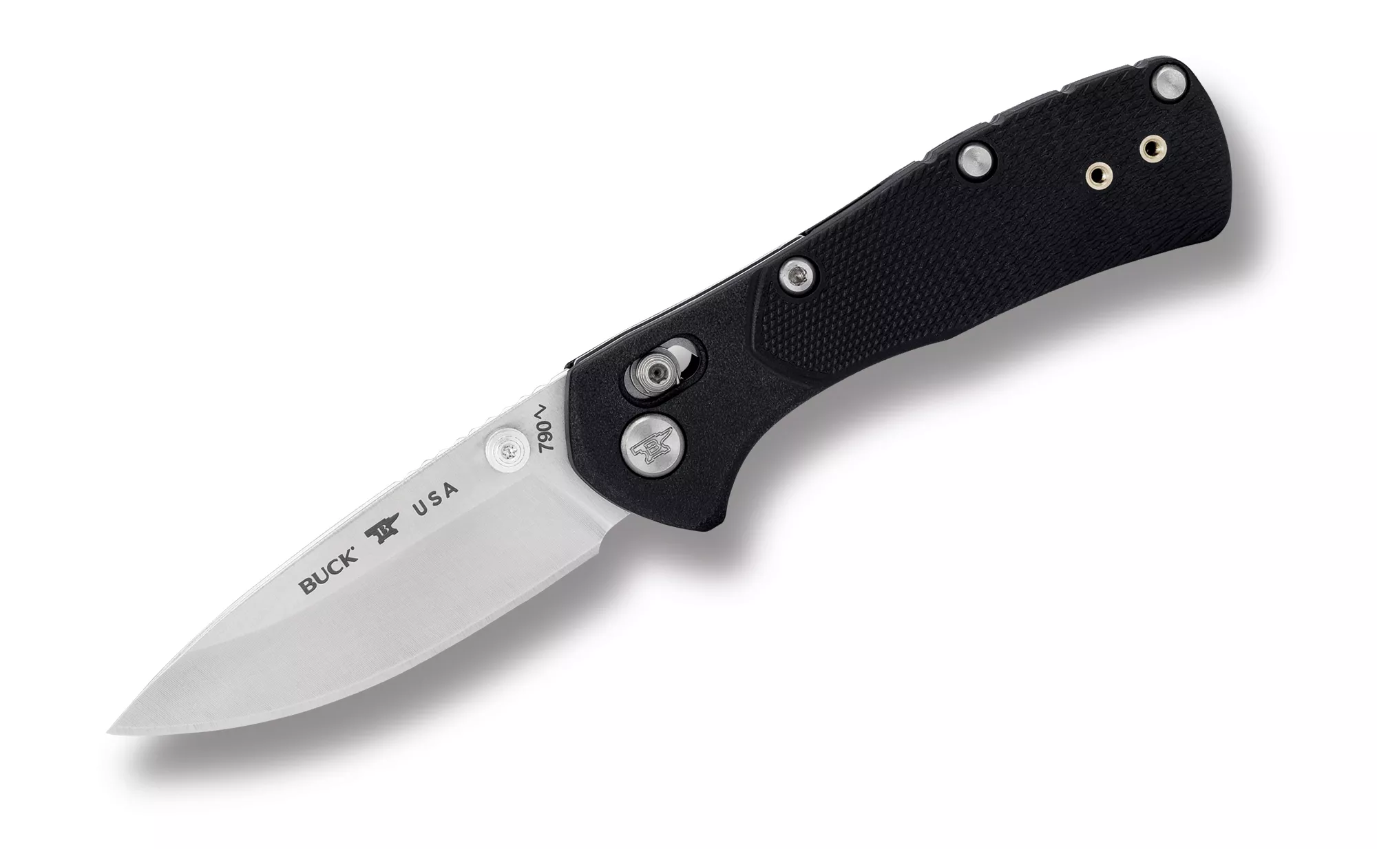 Buck Knives 790 Mini Range Pro Cross Bar Lock Folding Knife, 2.6″ 154CM Drop Point Blade, Green GFN Scales W/ Pocket Clip