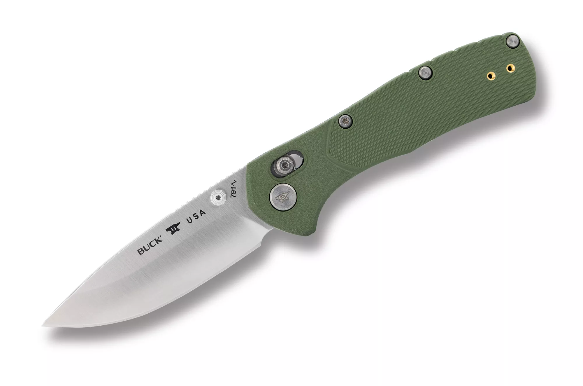 Buck Knives 791 Range Pro Cross Bar Lock Folding Knife, 3.4″ 154CM Drop Point Blade, Gray GFN Scales W/ Pocket Clip