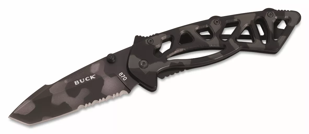 Buck Knives 870 Bones Tiger Stripe Folding Knife 870CMX
