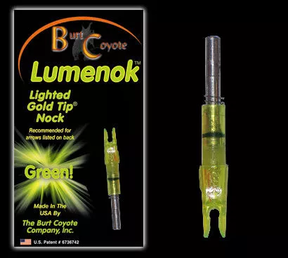 Burt Coyote Lumenok Lighted Gold Tip Nock