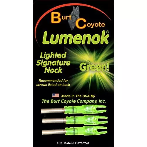 Burt Coyote Lumenok Lighted Signature Nock 3 Pk.