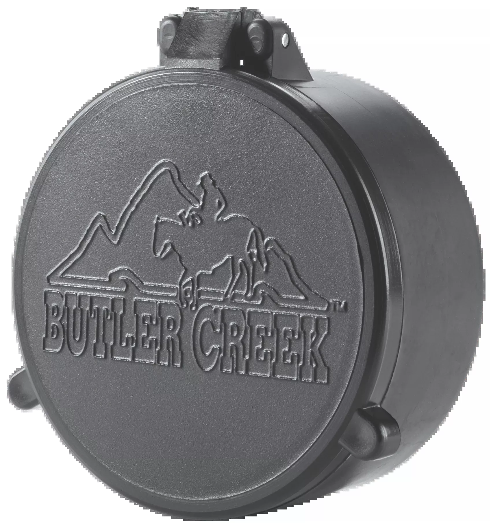 Butler Creek Flip-Open Objective Scope Cover, Weatherproof Black Polymer Lens Protector – 30400