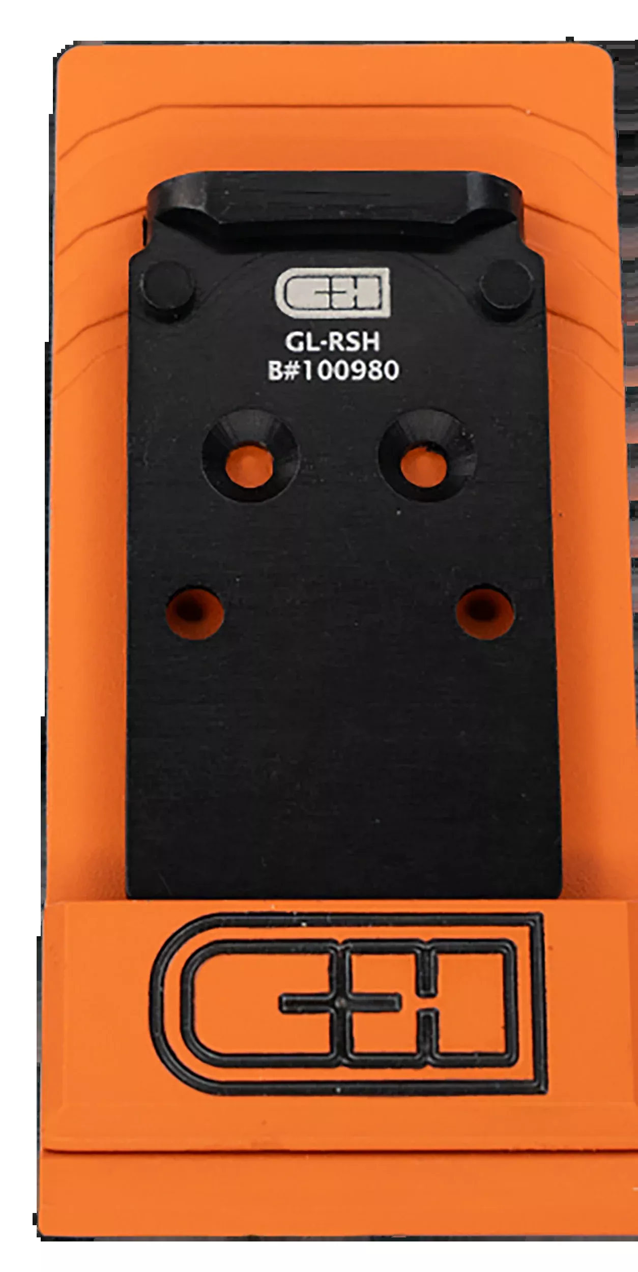 C&H Precision V4 Glock MOS Mounting Plate for Trijicon RMR and Holosun, Black Anodized, GLRSH