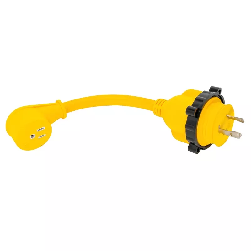 Camco 30AM/15AF Power Grip Marine 12 Dogbone – M-Locking/90F Adapter