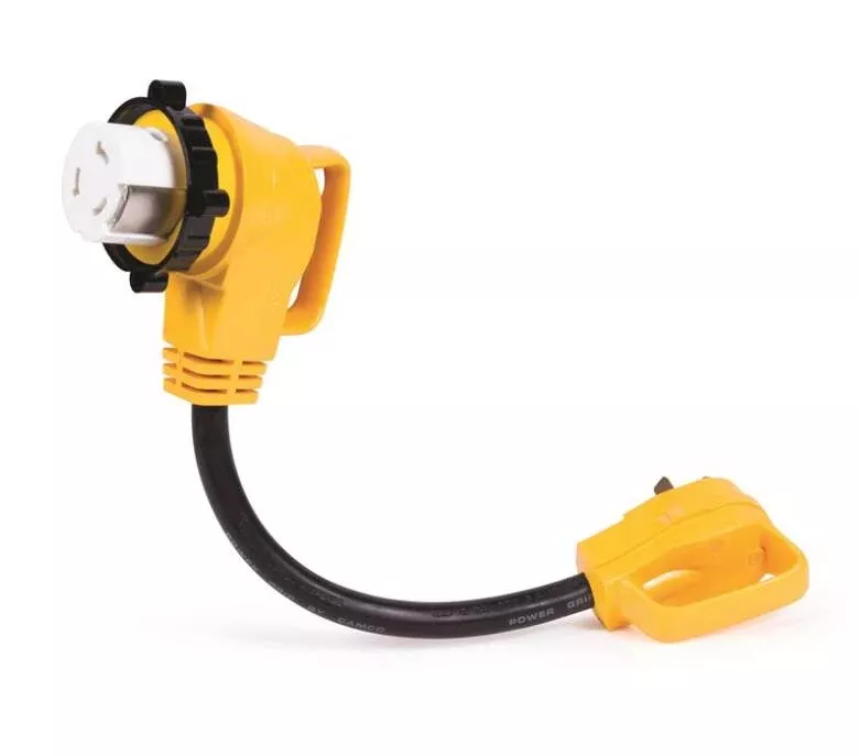 Camco 30AM / 50AF Power Grip 18" Dogbone - 90M / 90F-Locking Adapter• 55582