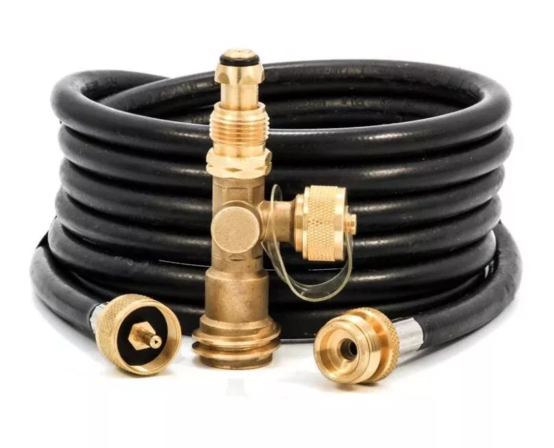 Camco Brass Tee with 3 ports, 12' Hose• 59103