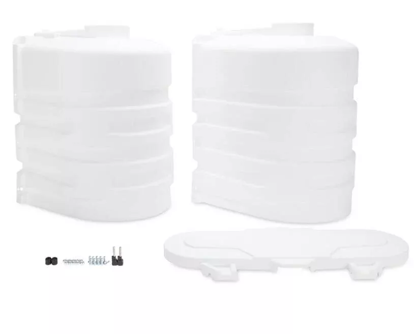 Camco Double RV Propane Tank Cover, 20 lb., White• 50503