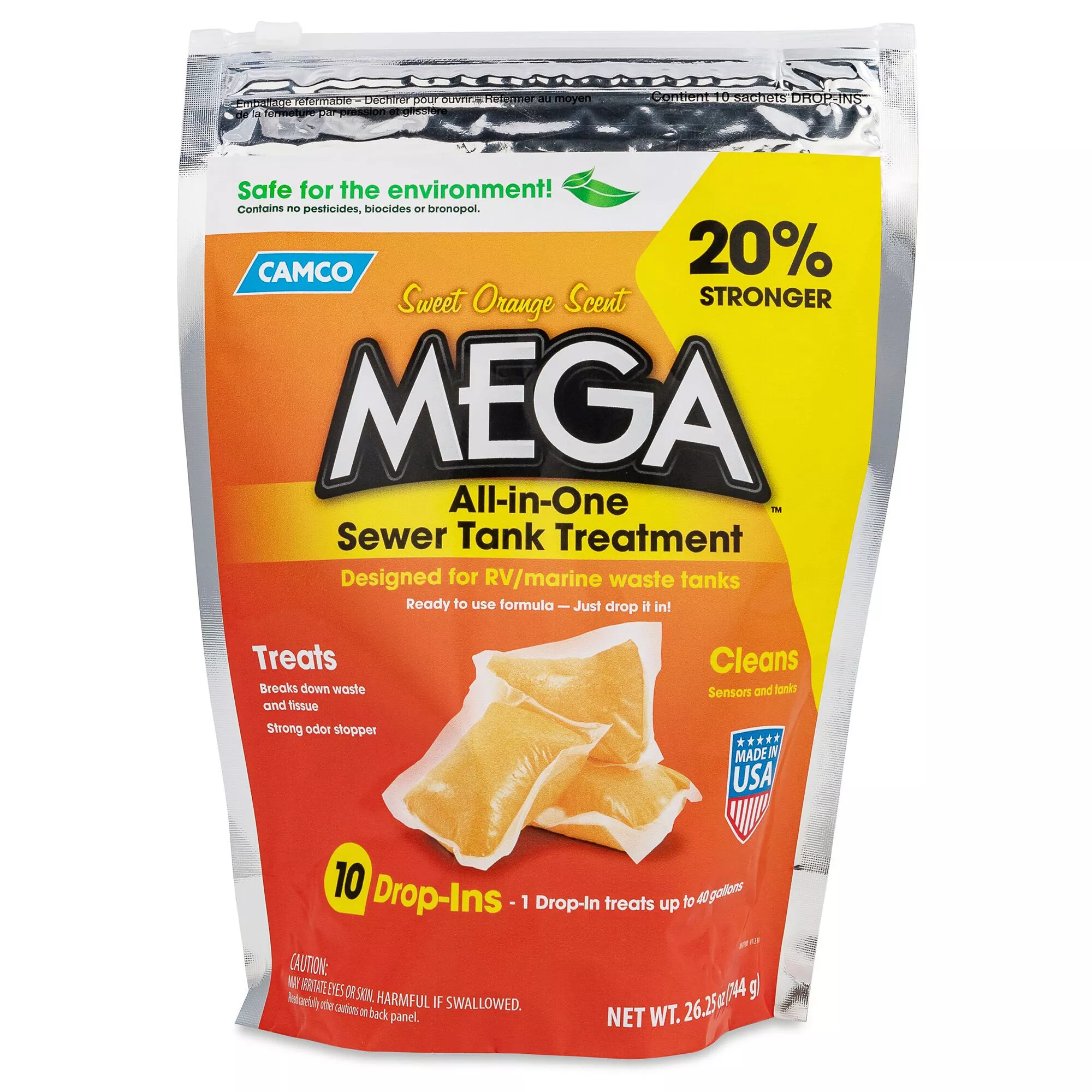 Camco Mega All-in-One Sewer Tank Treatment, 10-Pack