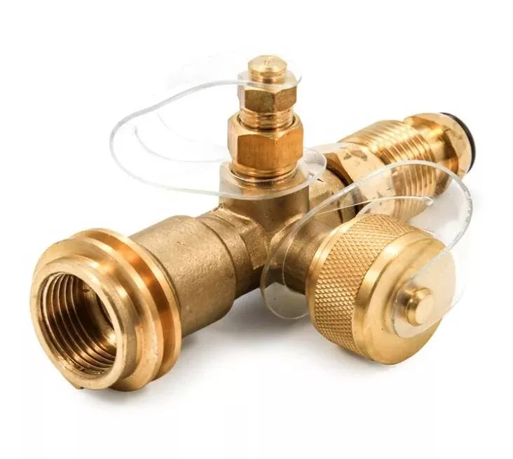 Camco Propane Brass Tee with 4 Ports• 59113