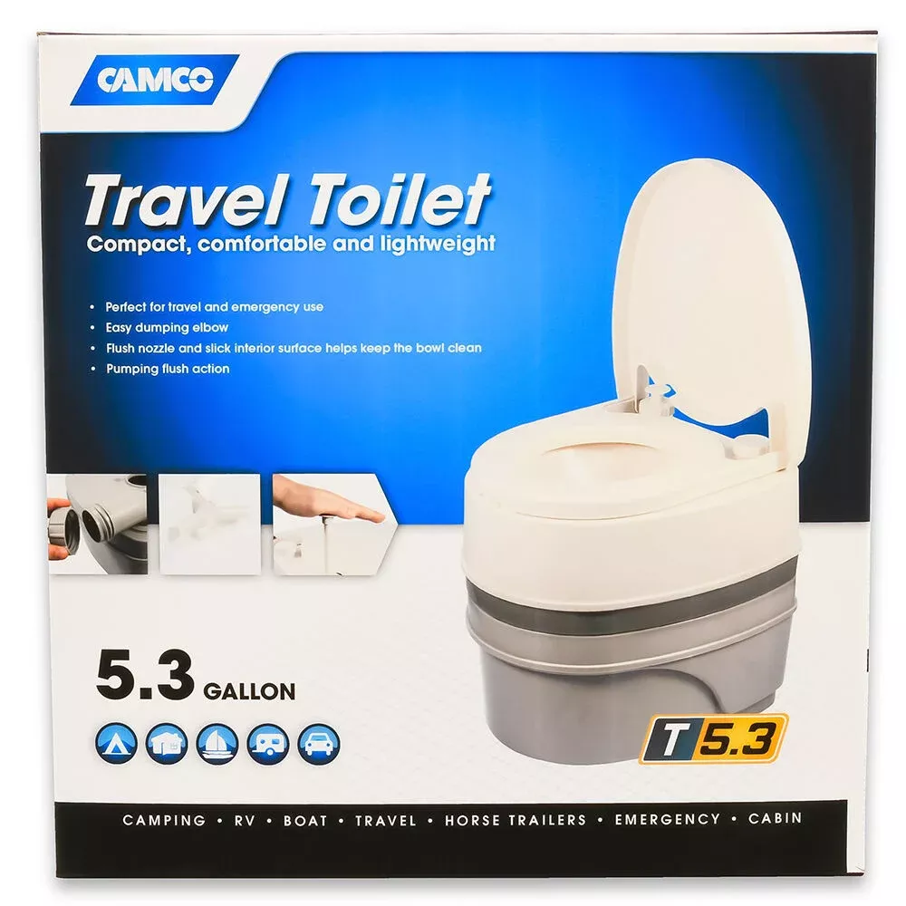 Camco Travel Toilet, 5.3 Gal.