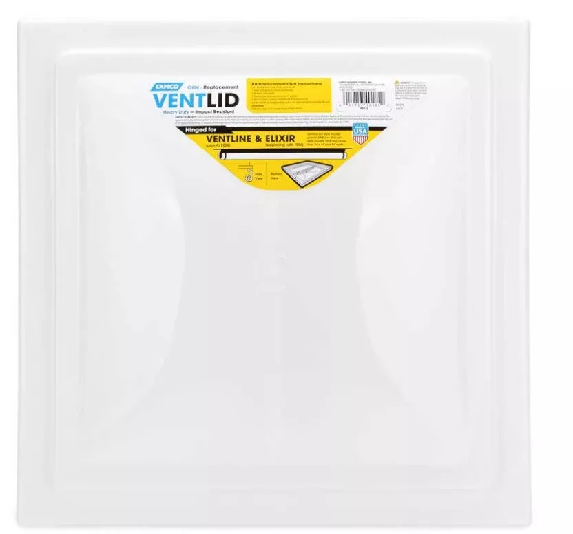 Camco Vent Lid, Ventline Pre 08/Elixir 94 Up, White• 40185