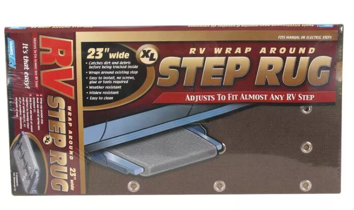 Camco XL Step Rug - Brown 23"W x 22"L• 42931