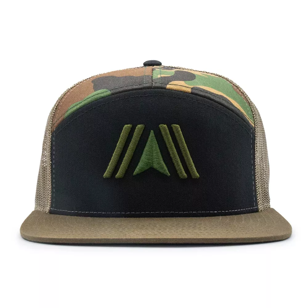 Camo Icon 7-Panel Trucker Hat