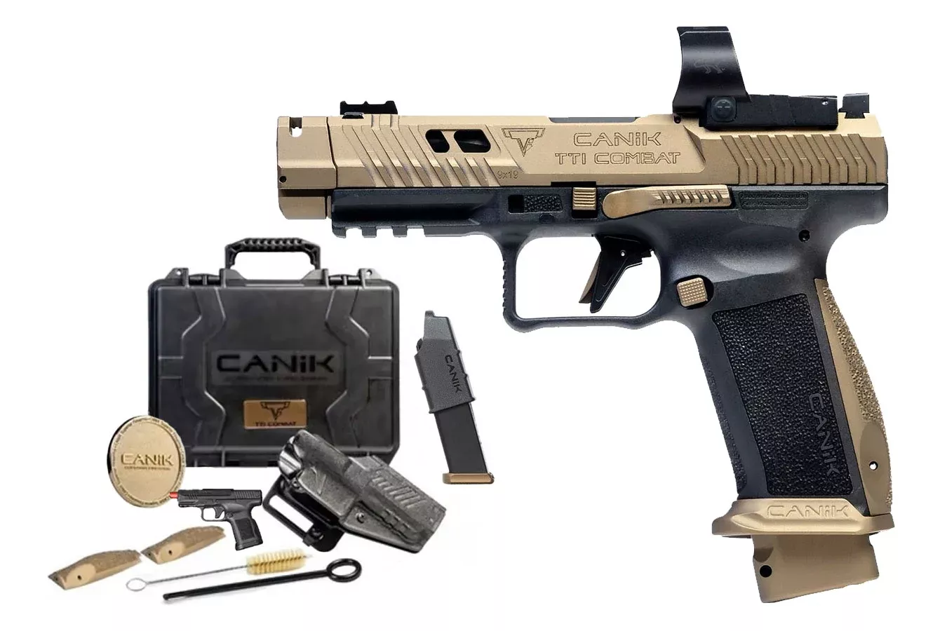 Canik TTI Combat 9mm Pistol with MaCanik M03 Competition Red Dot