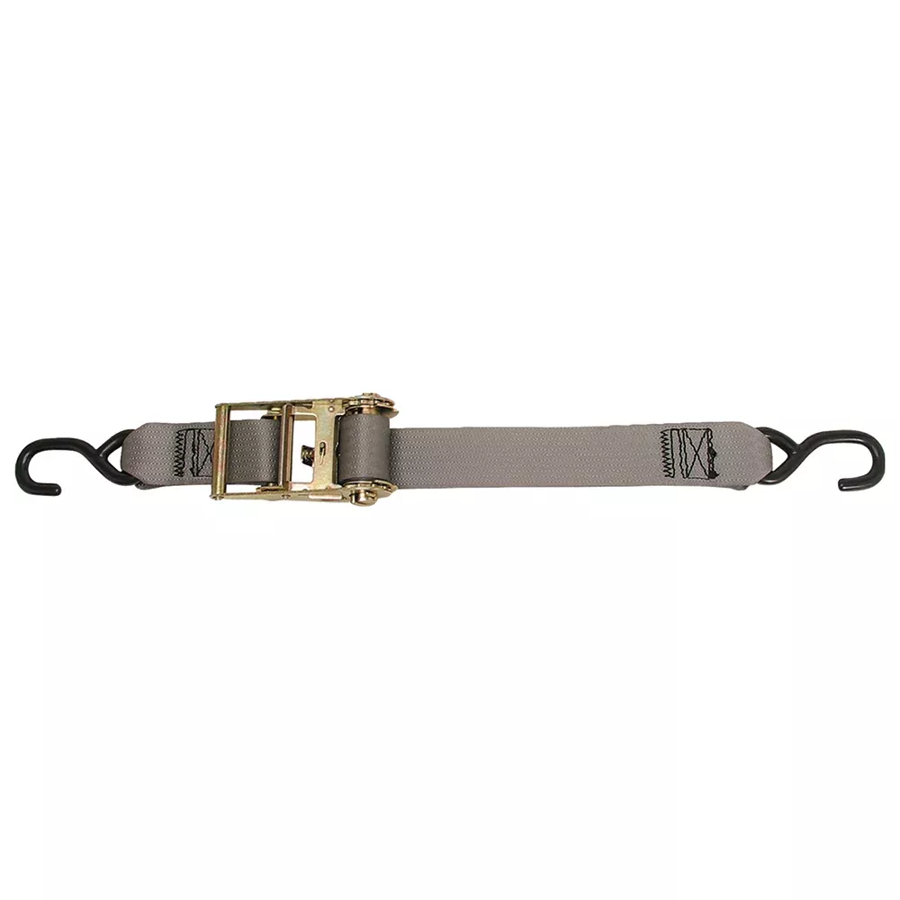 CargoBuckle Multipurpose Ratchet Strap Tie-Down w/S-Hooks – 2″ x 15 [F13758]