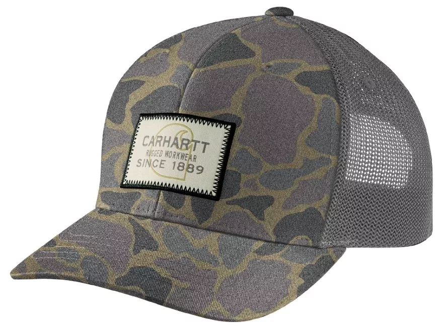 Carhartt 107003 Wool Mesh Back Camo Logo Patch Cap – FastDry Technology