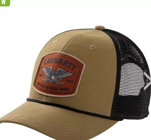 Carhartt Canvas Mesh-Back Oakland Eagle Cap