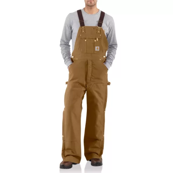 Carhartt Duck Zip-to-thigh Bib Overall/quilt Lined