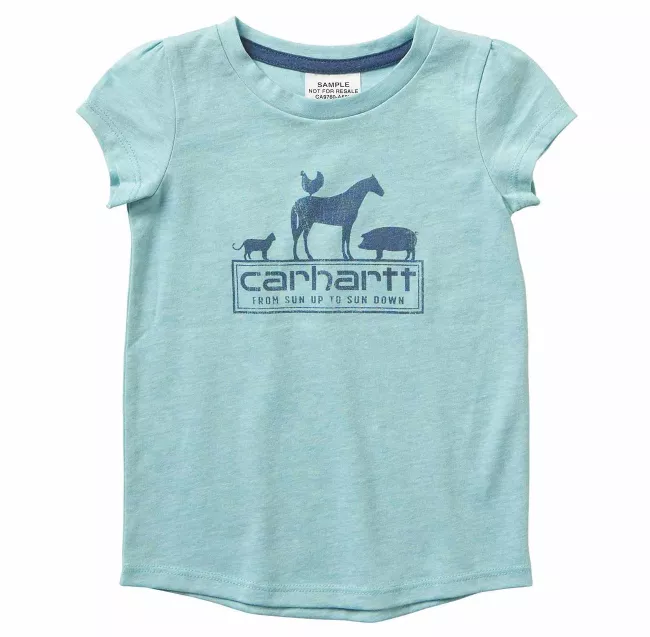 Carhartt Girls’ Toddler S/S Heather Tee #CA9760