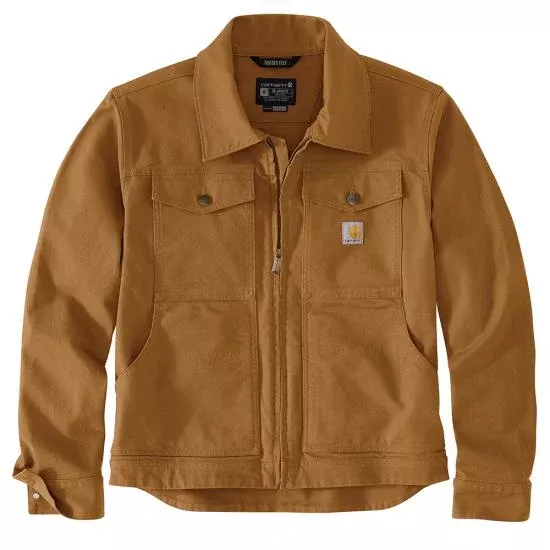 Carhartt Men's Rugged Flex Relaxed Fit Canvas Duck Work Jacket - Durable & Flexible 105748