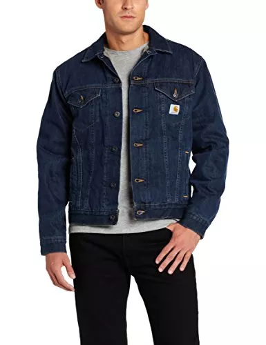 Carhartt Men’s Sherpa Lined Denim Jean Jacket