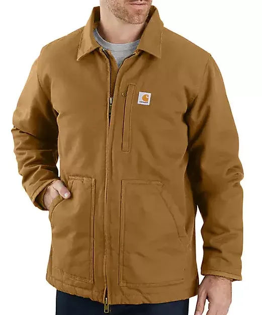 Carhartt Men’s Washed Duck Ridge Coat – Lined Field Jacket