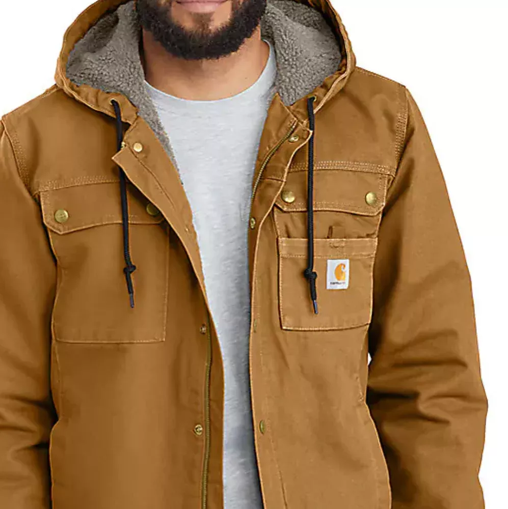 Carhartt Men’s Washed Duck Sherpa Lined Utility Jacket – 103826