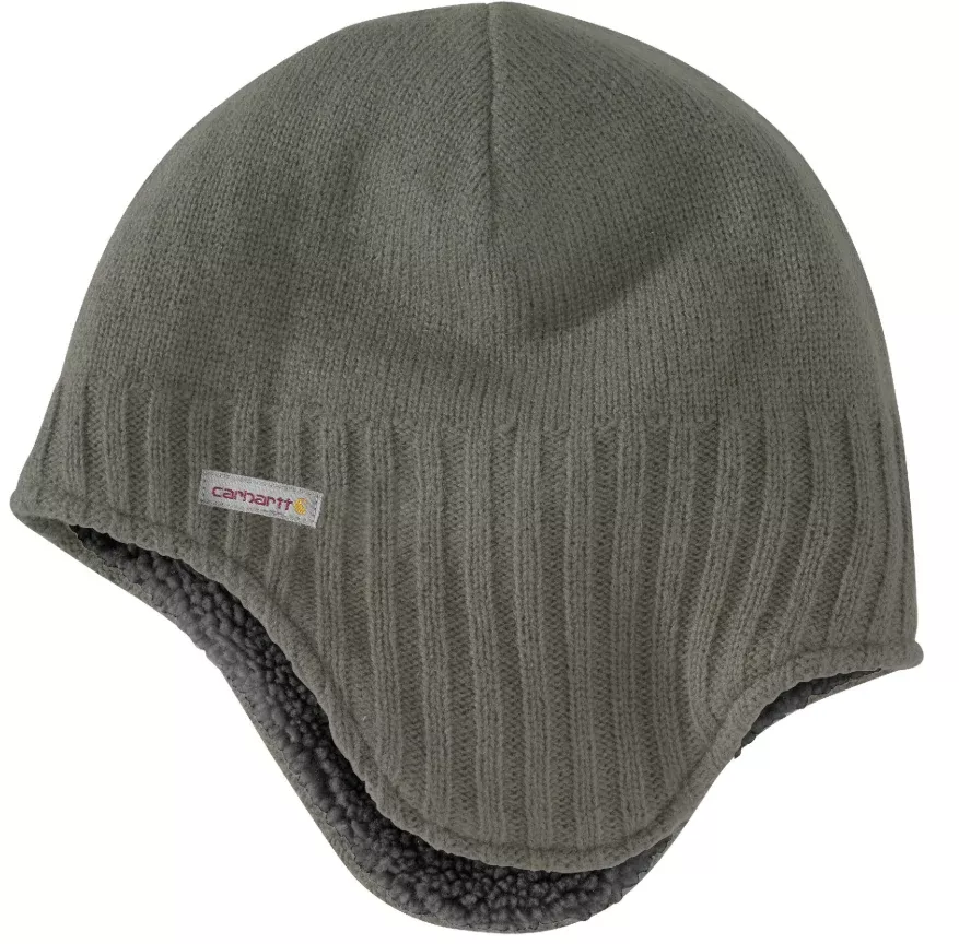Carhartt Style #106390 Knit Sherpa Lined Earflap Hat – Winter Work Hat