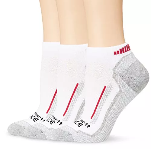 Carhartt Women’s 3 Pack Force Performance Low Cut Socks, White