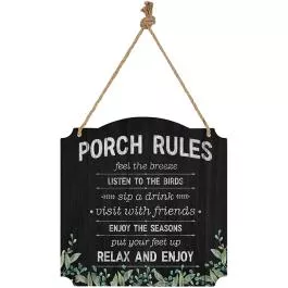 Carson Home Accents Metal Wall Sign - Porch Rules