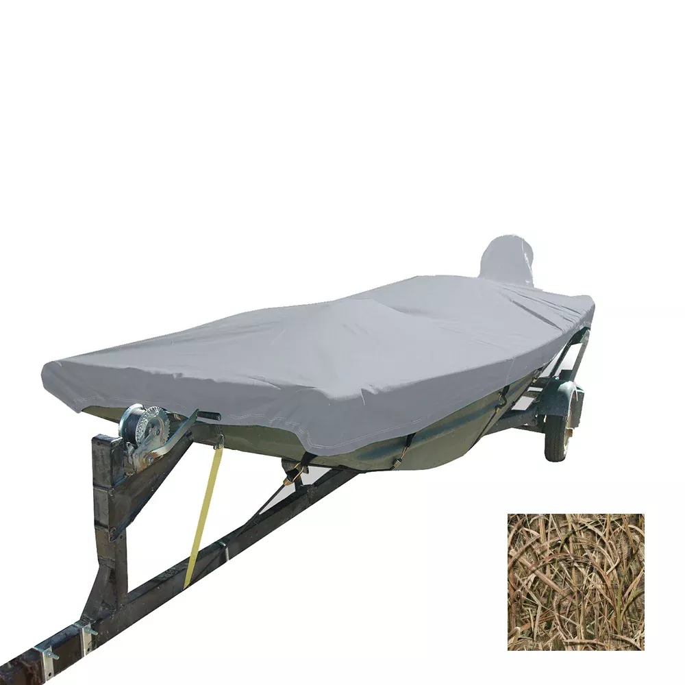 Carver Performance Poly-Guard Styled-to-Fit Boat Cover f/16.5′ Open Jon Boats – Shadow Grass