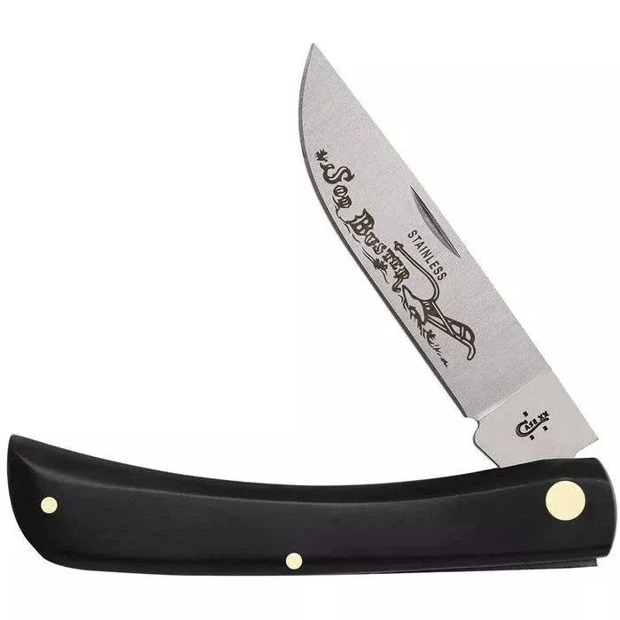 Case 00092 Black Synthetic Smooth Sod Buster Knife