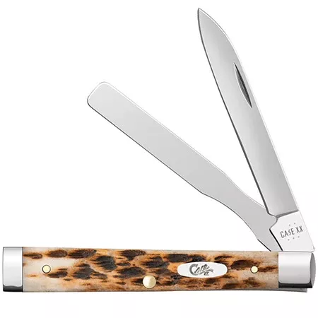 Case 10797 Amber Bone Peach Seed Jig Baby Doc – Premium Pocket Knife