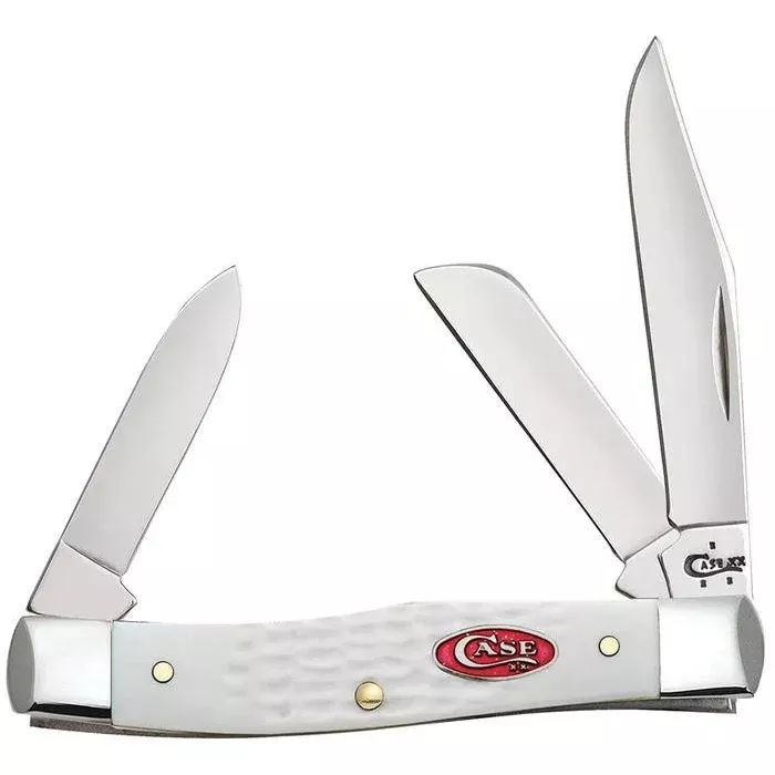 Case 60184 SparXX Standard Jig White Synthetic Medium Stockman Knife