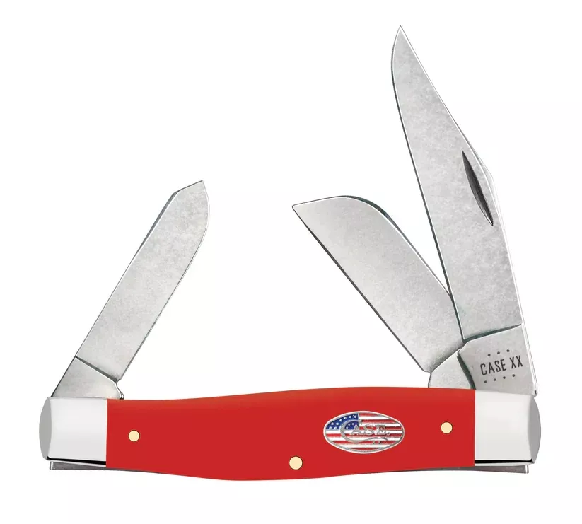 Case Knives American Workman Smooth Red Synthetic CS Large Stockman Folding Knife