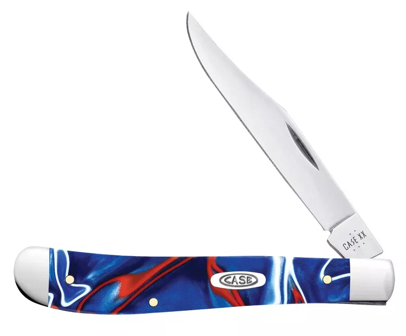 Case Knives Smooth Patriotic Kirinite Slimline Trapper Folding Knife