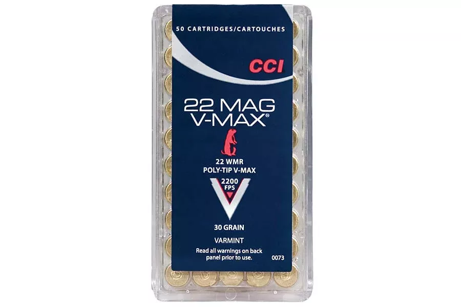 CCI  22 WMR 30 gr Poly-Tip V-Max Varmint 50/Box